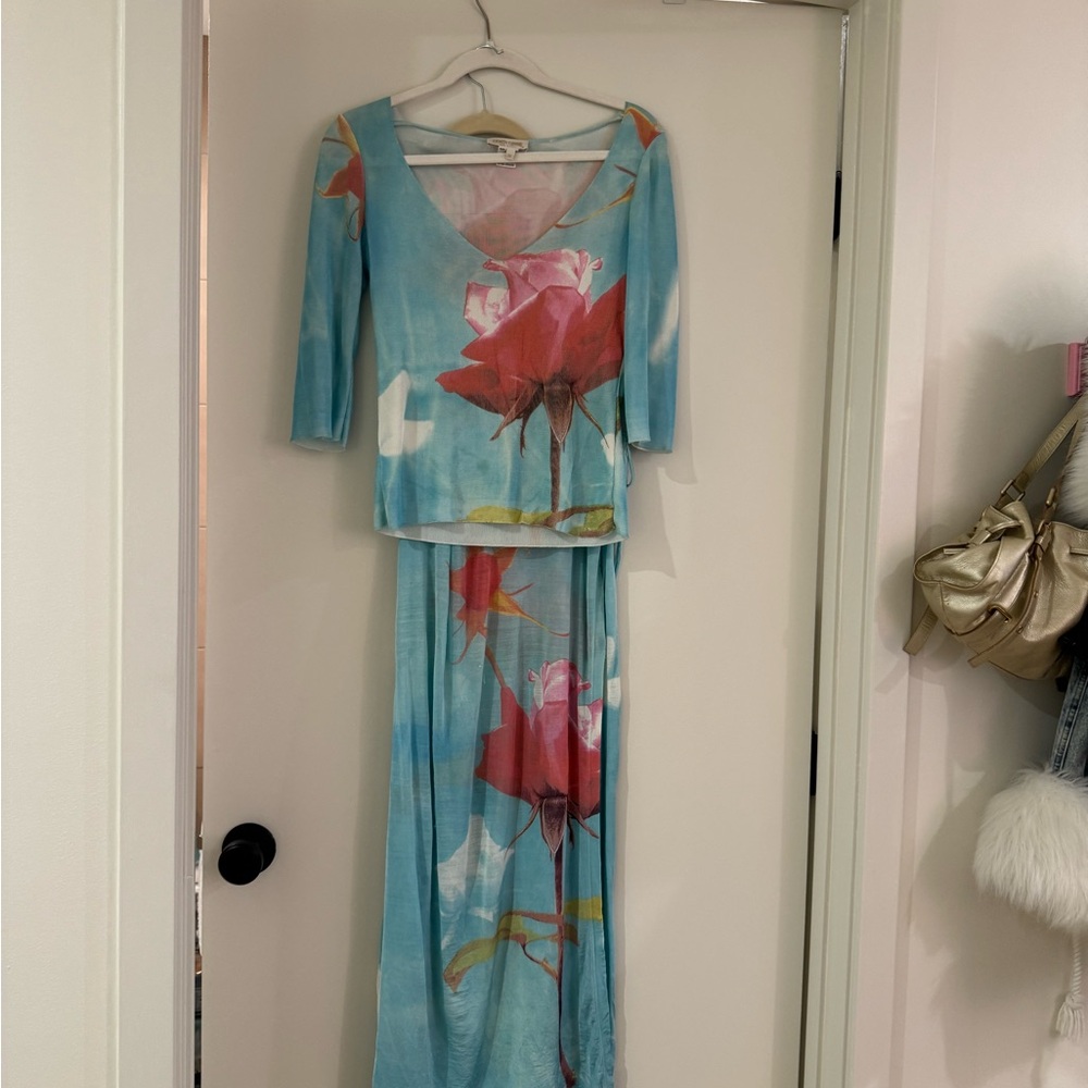 Roberto Cavalli 1999 Spring Runway 2-Piece Silk Set